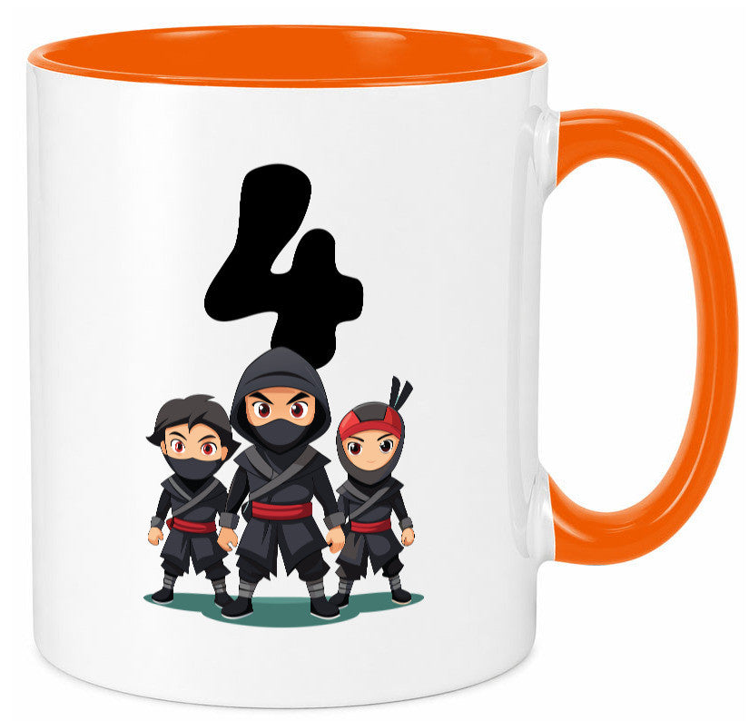 4. Geburtstag | 4 Jahre Ninja lustig Geschenkidee Geschenk Tasse