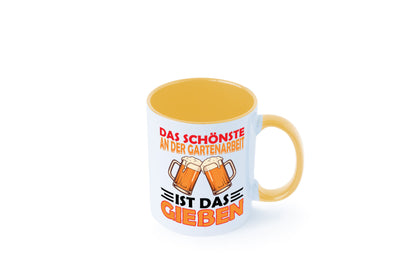 Das schönste an gartenarbeit ist Gießen | Biertrinker Geschenkidee Arbeit