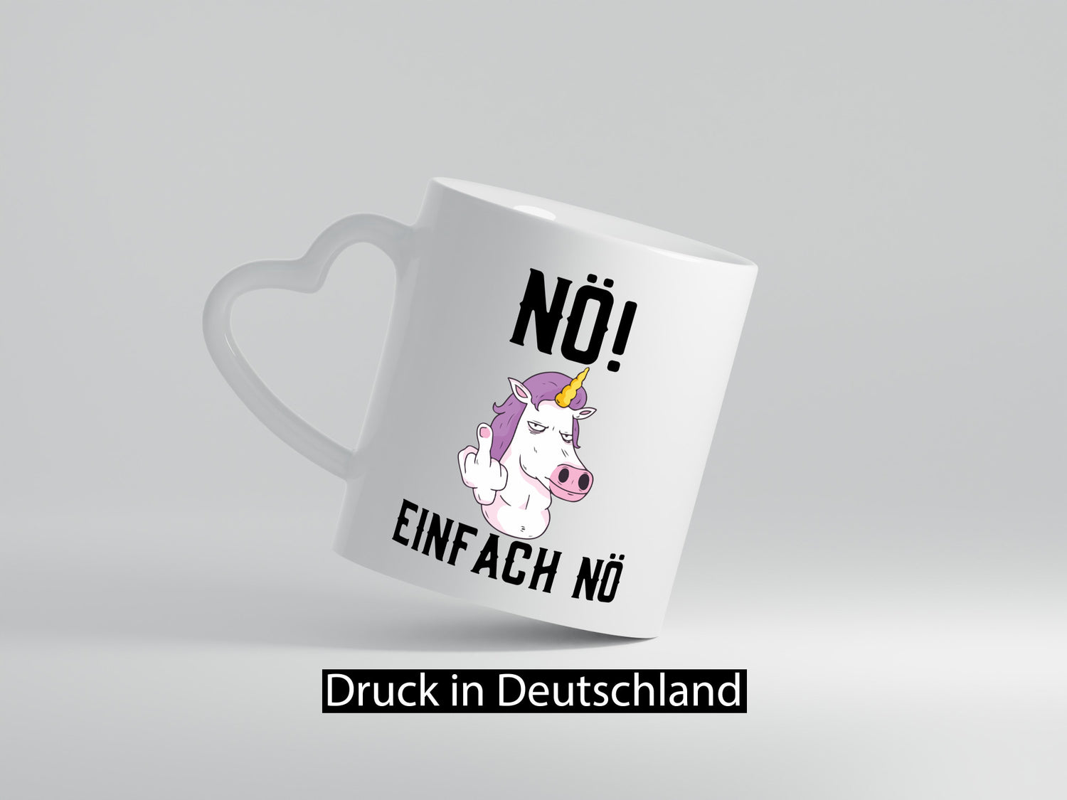 Einfach Nö | Keinen Bock Einhorn Mittelfinger Comic Geschenkidee Humor Tasse