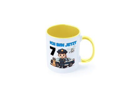 7. Geburtstag | 7 Jahre Polizei Kind Polizeiauto Humor Geschenkidee Tasse