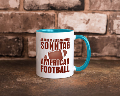 American Football | Sportfan Motiv jeden Sonntag Humor Geschenkidee Tasse