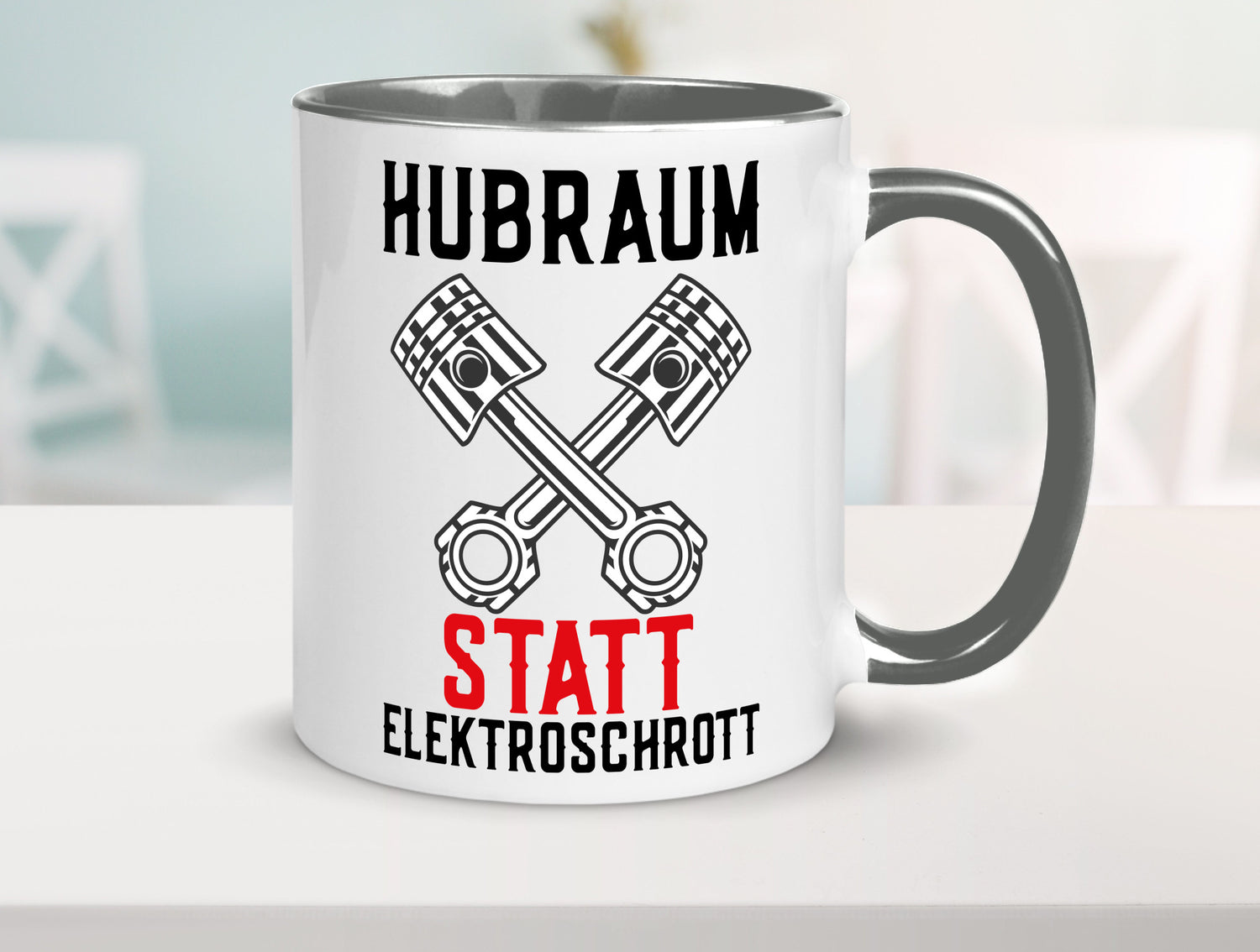 Hubraum statt Elektroschrott | Autofan Verbrennungsmotor Geschenk Humor