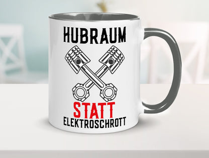 Hubraum statt Elektroschrott | Autofan Verbrennungsmotor Geschenk Humor