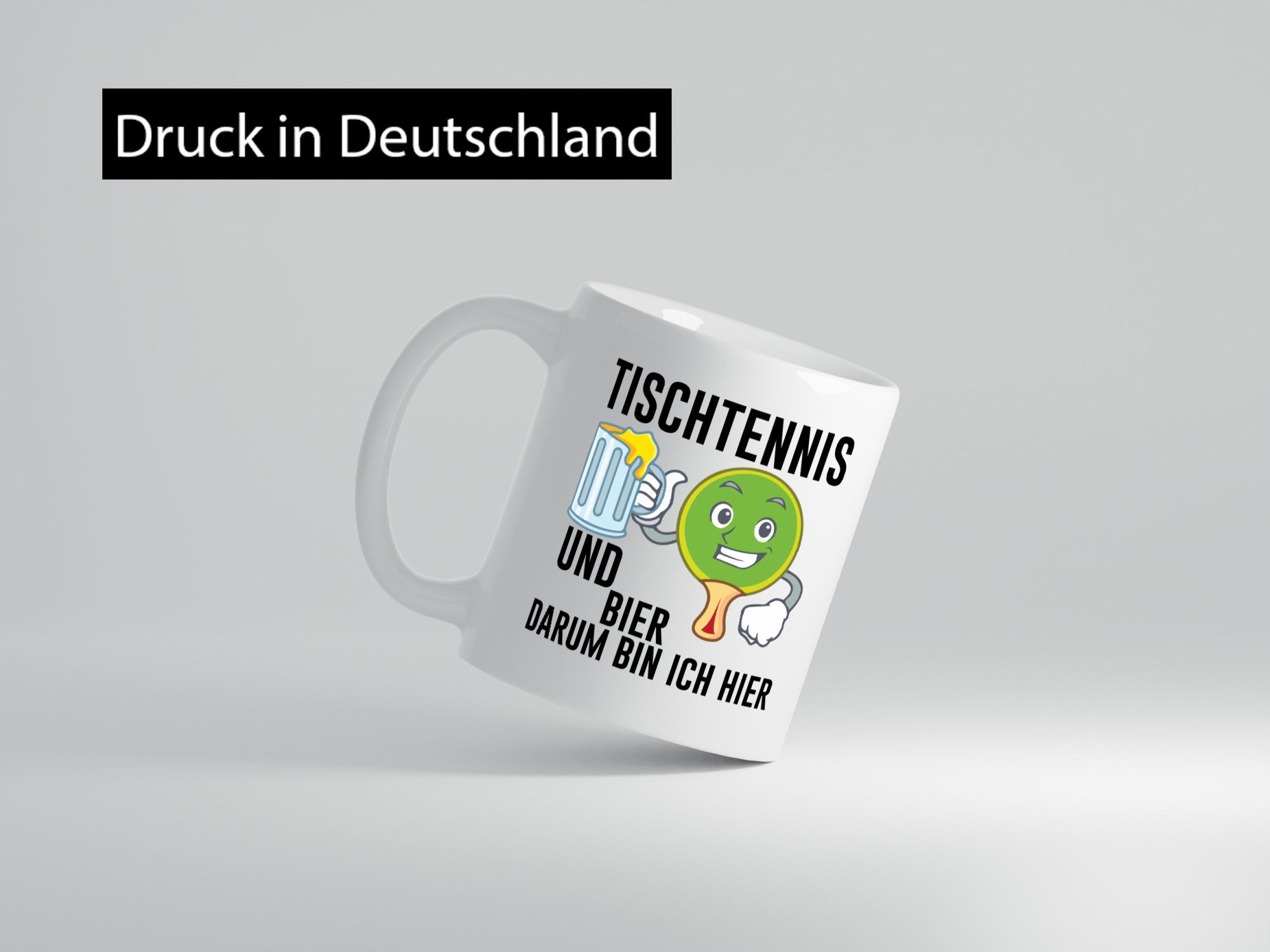 Tischtennis und Bier darum bin ich hier | Geschenk Humor Geschenkidee lustiger