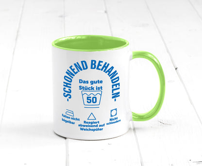 Schonend behandeln | 50 Geburtstag Humor Geschenkidee Tasse