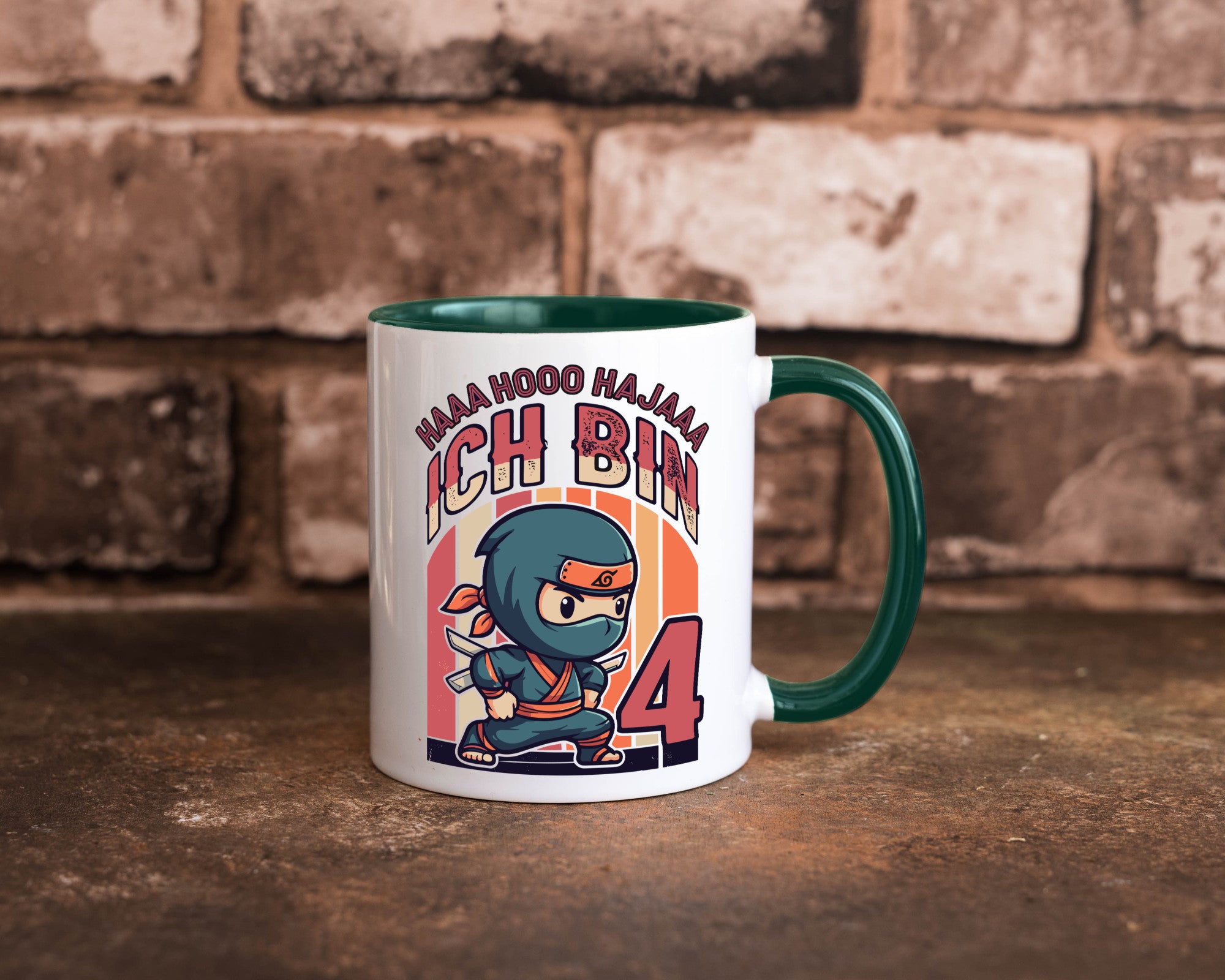 4. Geburtstag | Ninja Junge 4 Jahre lustiger Spruch Geschenk Geschenkidee Tasse