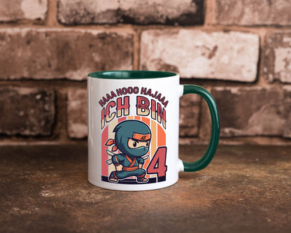 4. Geburtstag | Ninja Junge 4 Jahre lustiger Spruch Geschenk Geschenkidee Tasse