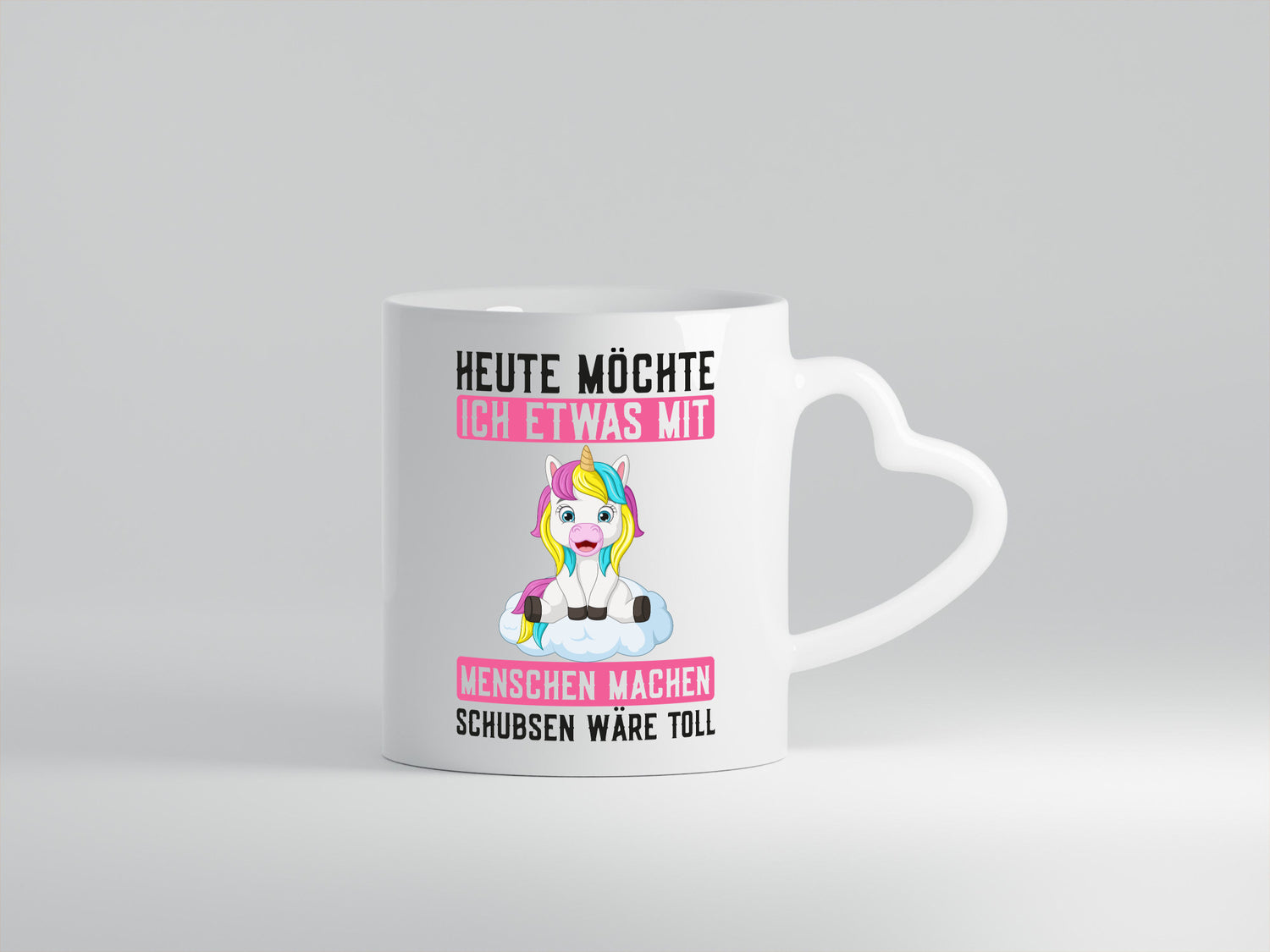 Mit Menschen machen | Schubsen Einhorn Nerv mich ned lustig Humor Geschenkidee