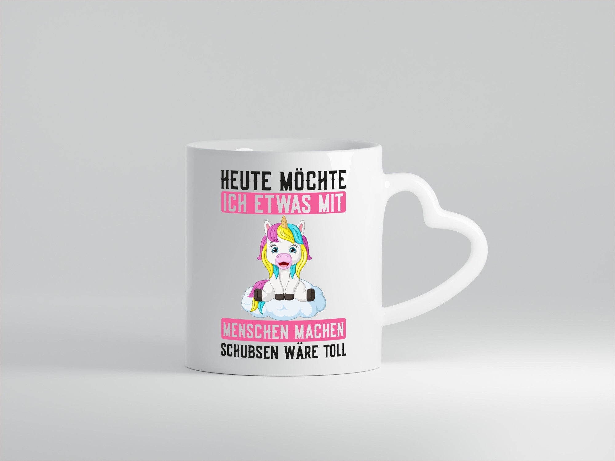Mit Menschen machen | Schubsen Einhorn Nerv mich ned lustig Humor Geschenkidee