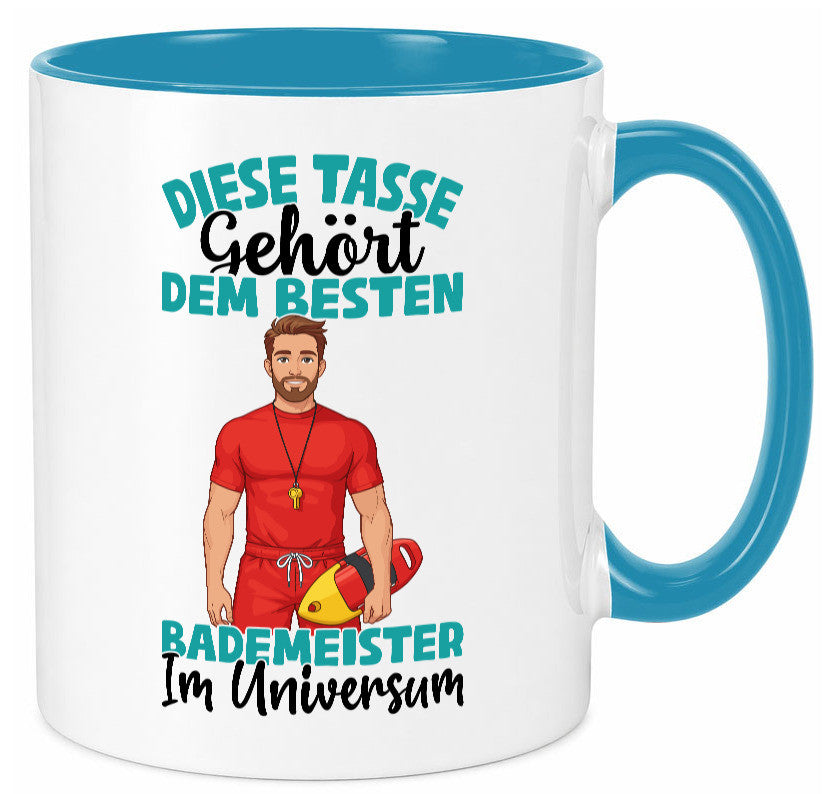 Im Universum: Bademeister | Rettungsschwimmer lustig Humor Geschenkidee Tasse