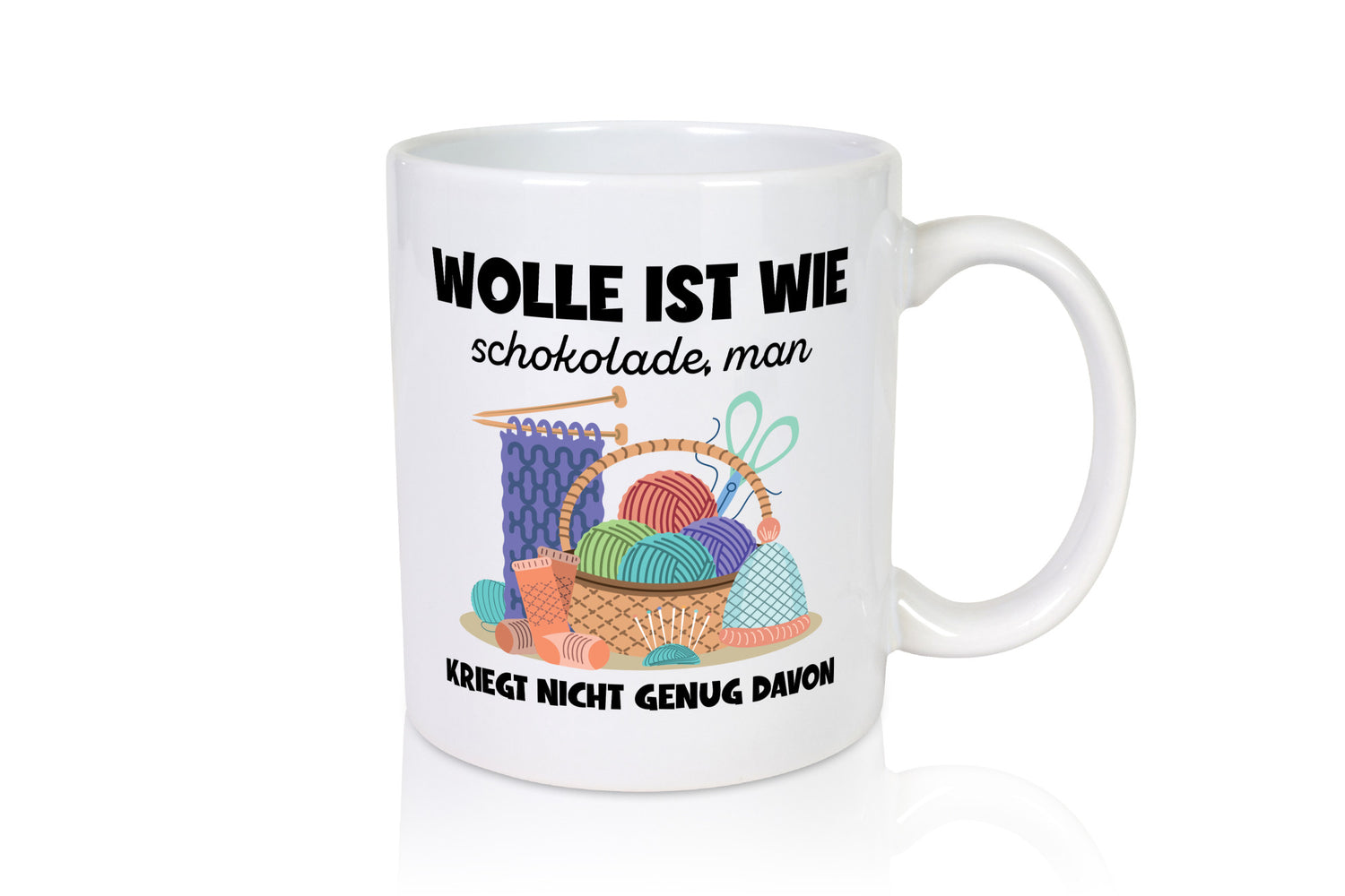 Wolle ist wie Schokolade | Häkeln Geschenkidee Humor Tasse