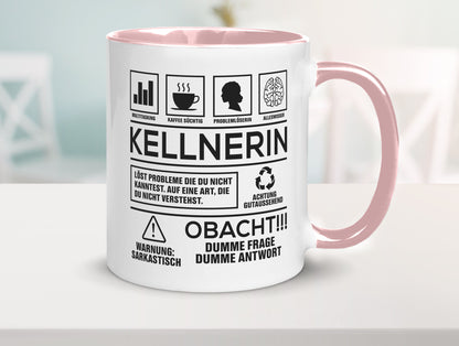 Achtung Probleme Kellnerin | Beruf kellnern Bedienung lustiger Spruch Geschenk