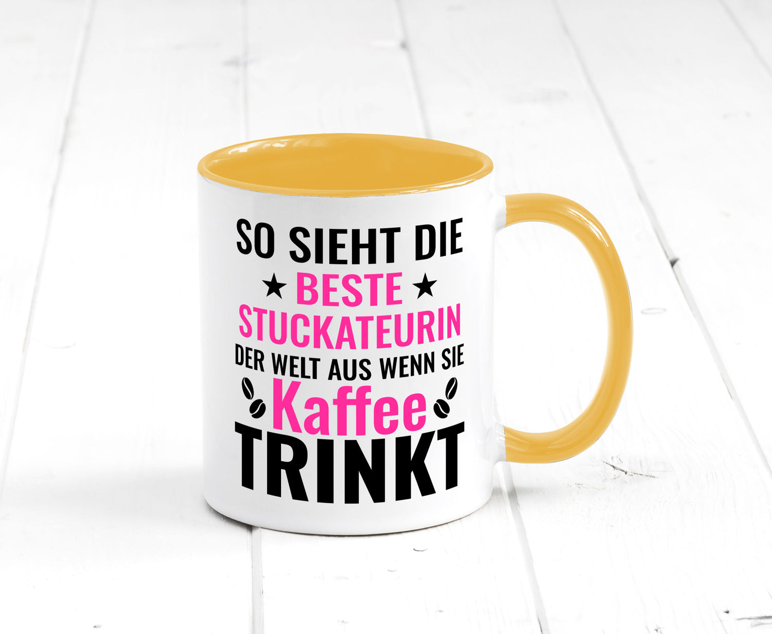 Kaffee trinkt: Stuckateurin | Innenausbau Geschenk Humor Geschenkidee lustiger