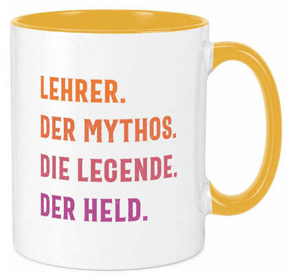 Lehrer, Mythos, Legende, Held Humor Geschenkidee Tasse