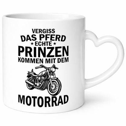 Vergiss das Pferd echte Prinzen kommen mit dem Motorrad v2 Geschenkidee Humor