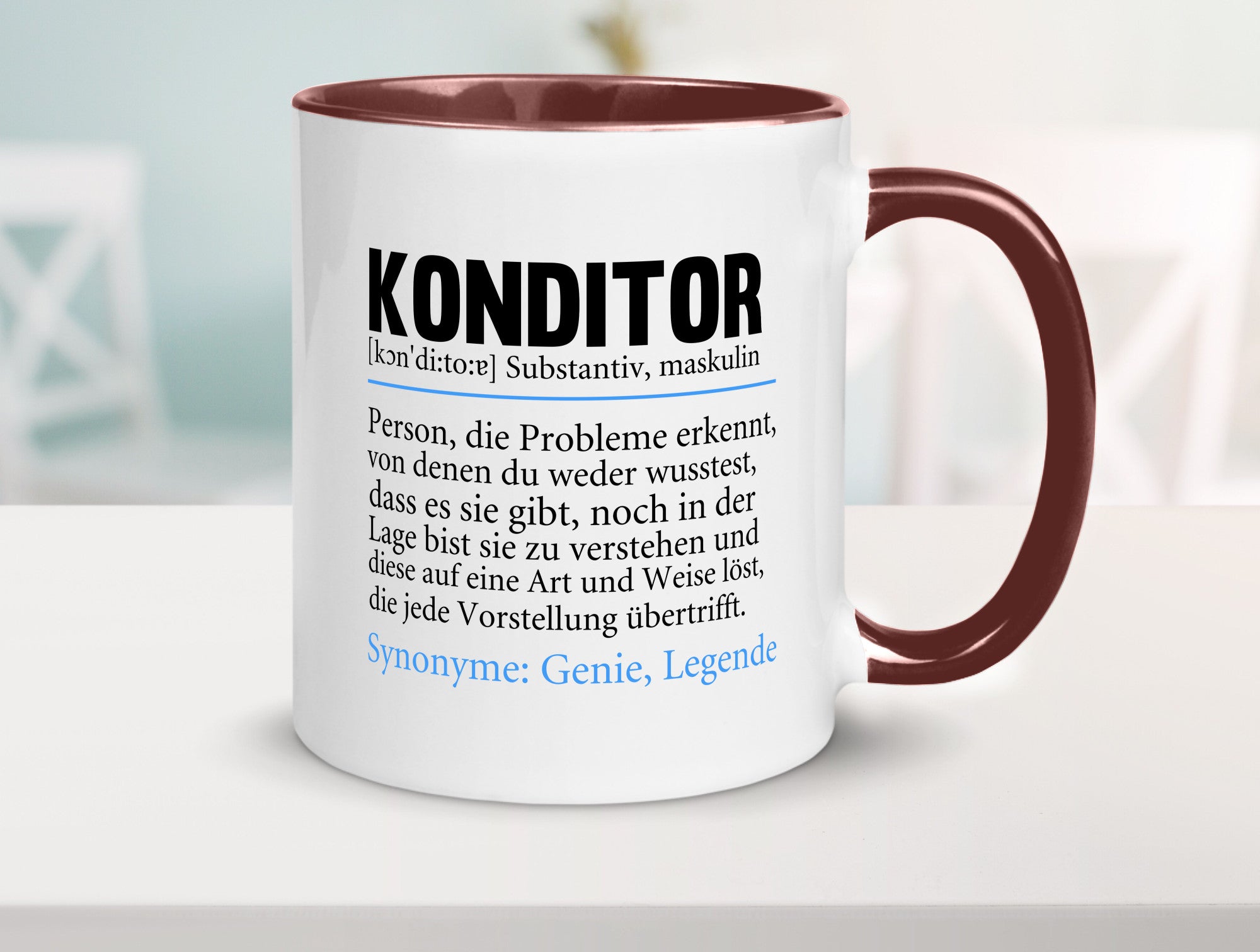 Konditor | Spruch Definition Konditorei lustiger Geschenk Humor Geschenkidee