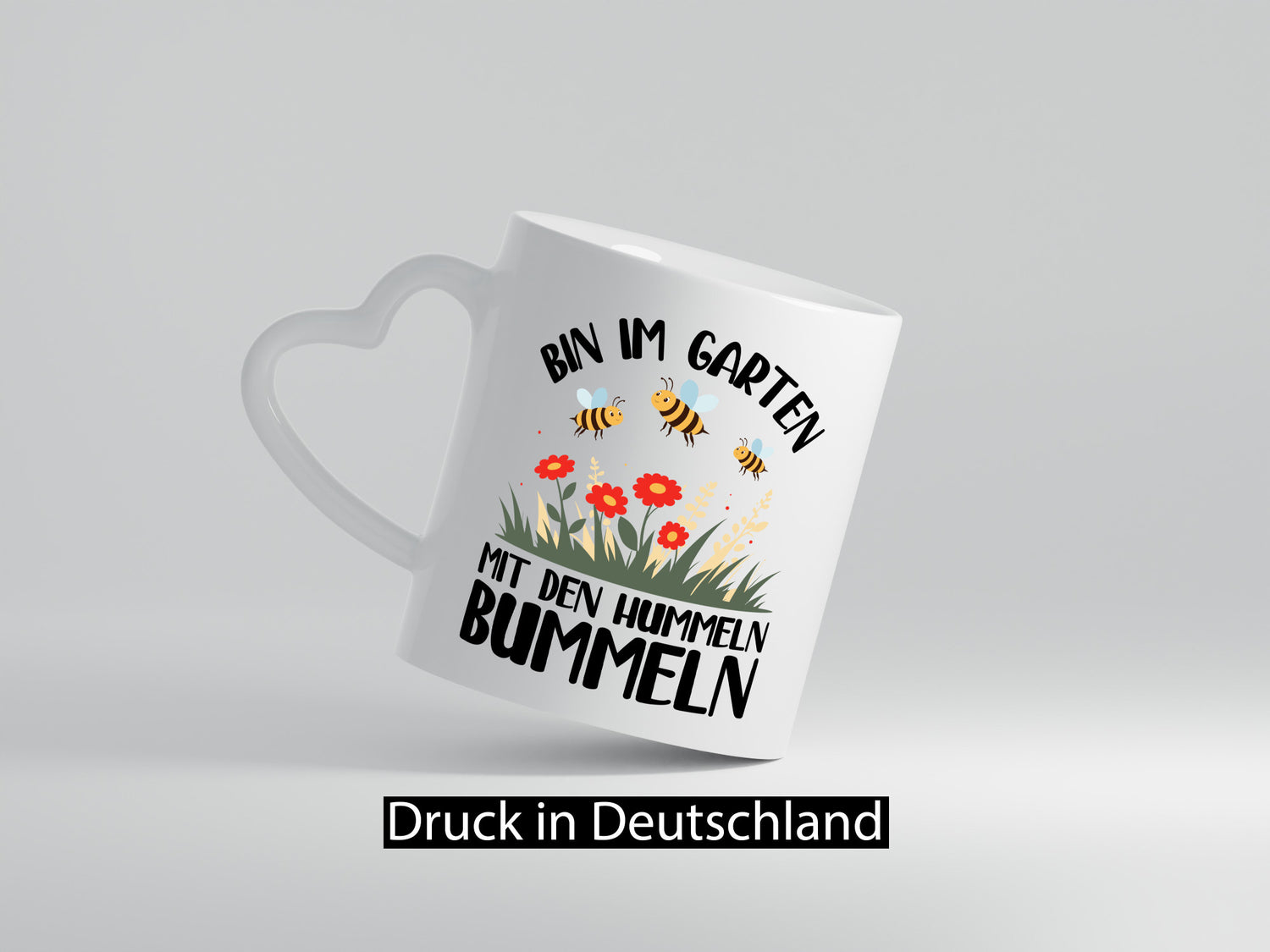bin im Garten mit den Hummeln Bummeln | Humor Geschenkidee Tasse