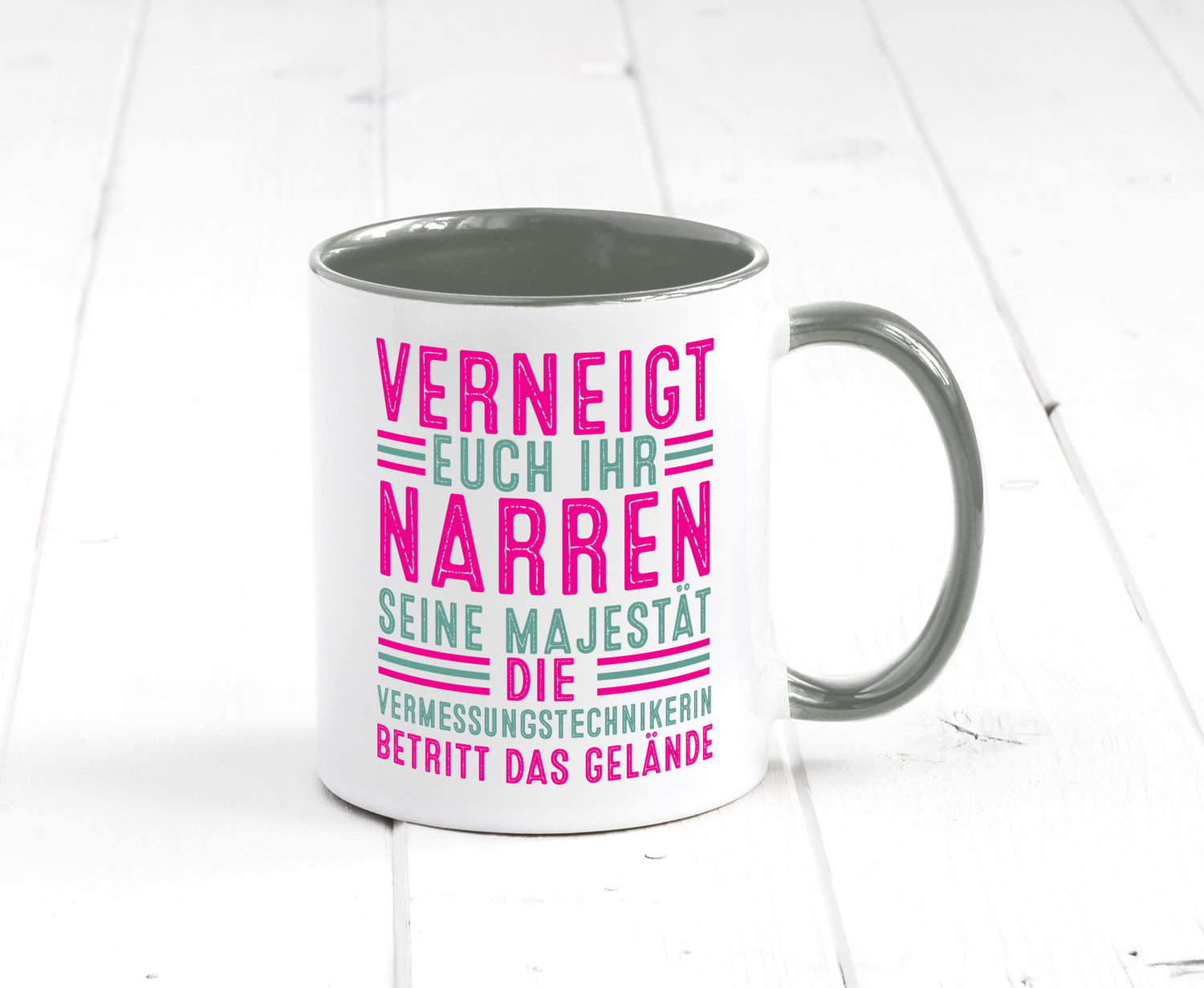 Verneigt euch: Vermessungstechnikerin | Techniker Humor Geschenkidee Tasse