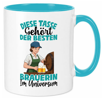 Im Universum: Brauerin | Bier Brauerei lustiger Spruch Geschenk Humor