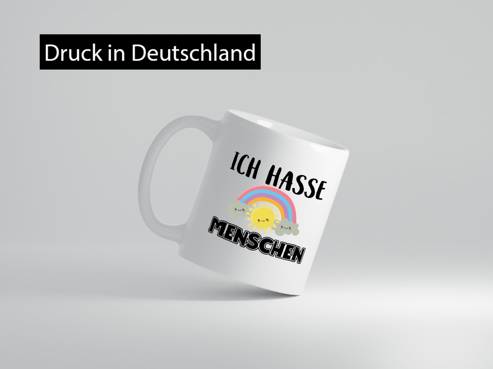 Ich hasse Menschen | Kinder Zeichnung Zyniker Tasse Geschenkidee Humor