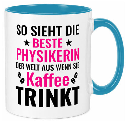 Kaffee trinkt: Physikerin | Physik Geschenk Humor Geschenkidee lustiger Spruch