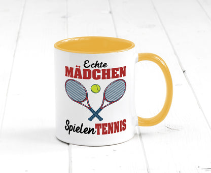 Echte Mädchen Spielen Tennis | Sport Geschenkidee Humor Tasse