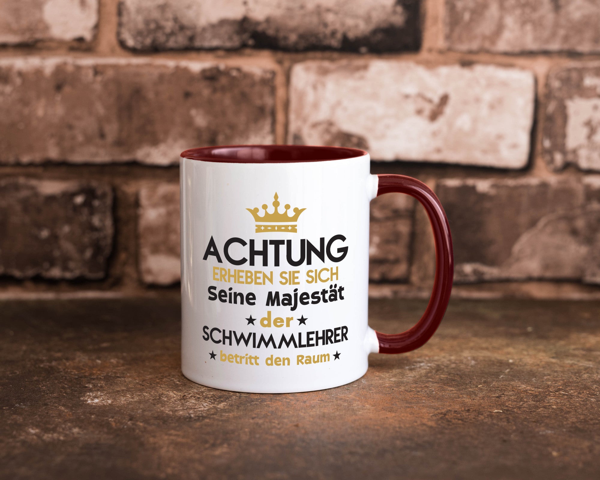 Seine Majestät Schwimmlehrer | Lehrer Schüler schwimmen Geschenkidee Humor Tasse