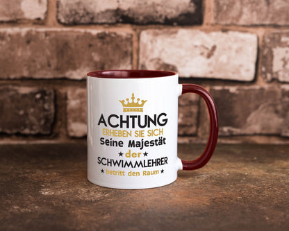 Seine Majestät Schwimmlehrer | Lehrer Schüler schwimmen Geschenkidee Humor Tasse