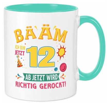 12. Geburtstag | 12 Jahre ab jetzt wird richtig gerockt Geschenk Geschenkidee Tasse