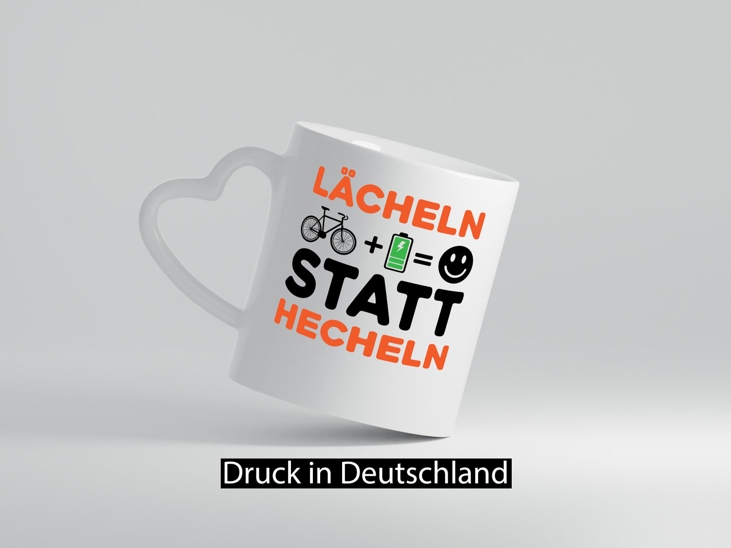 Lächeln statt hecheln | Radfahrer E-Bike Geschenk Humor Geschenkidee lustiger