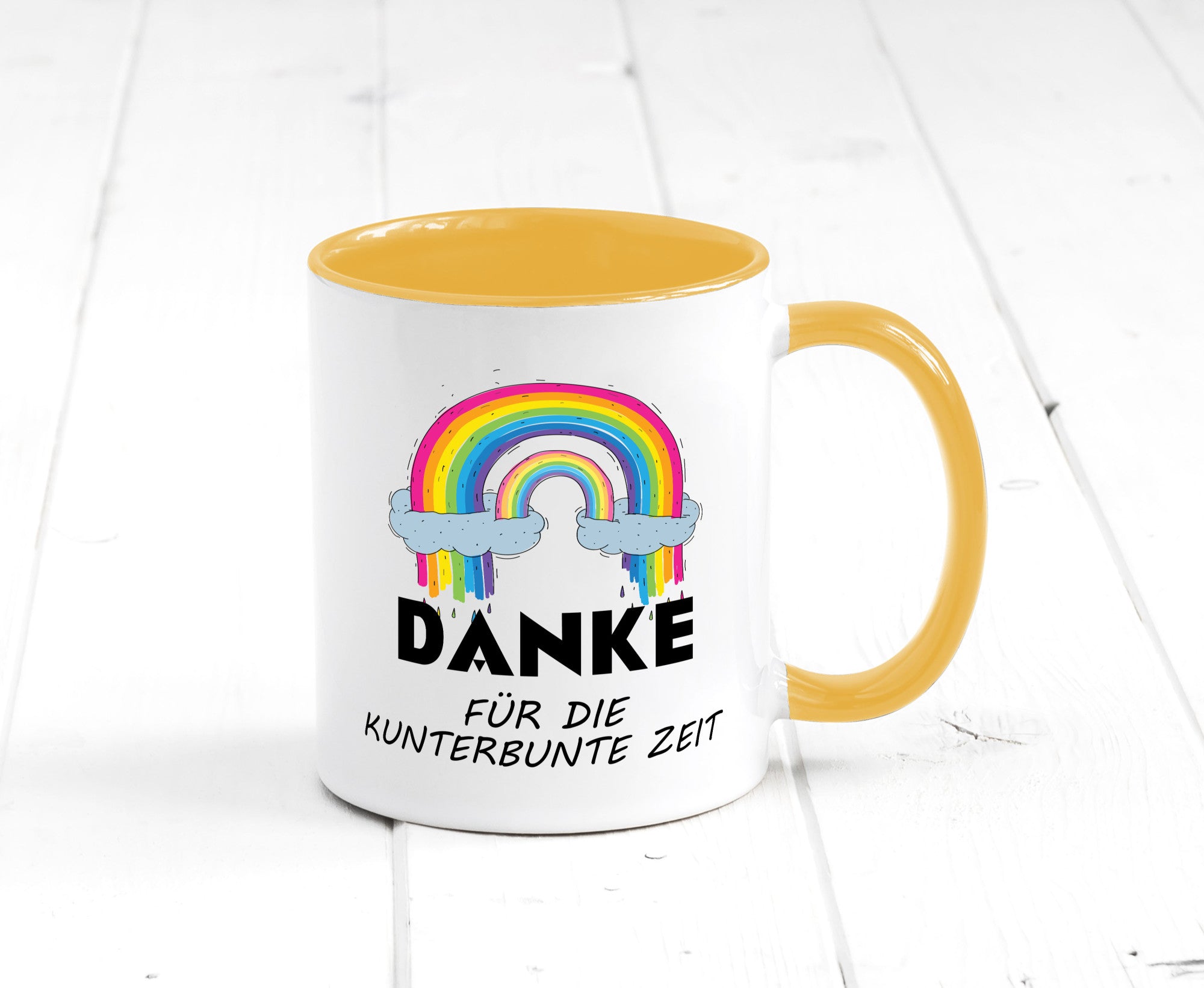 Danke für die Kunderbunte Zeit | Regenbogen lustiger Spruch Geschenk Humor