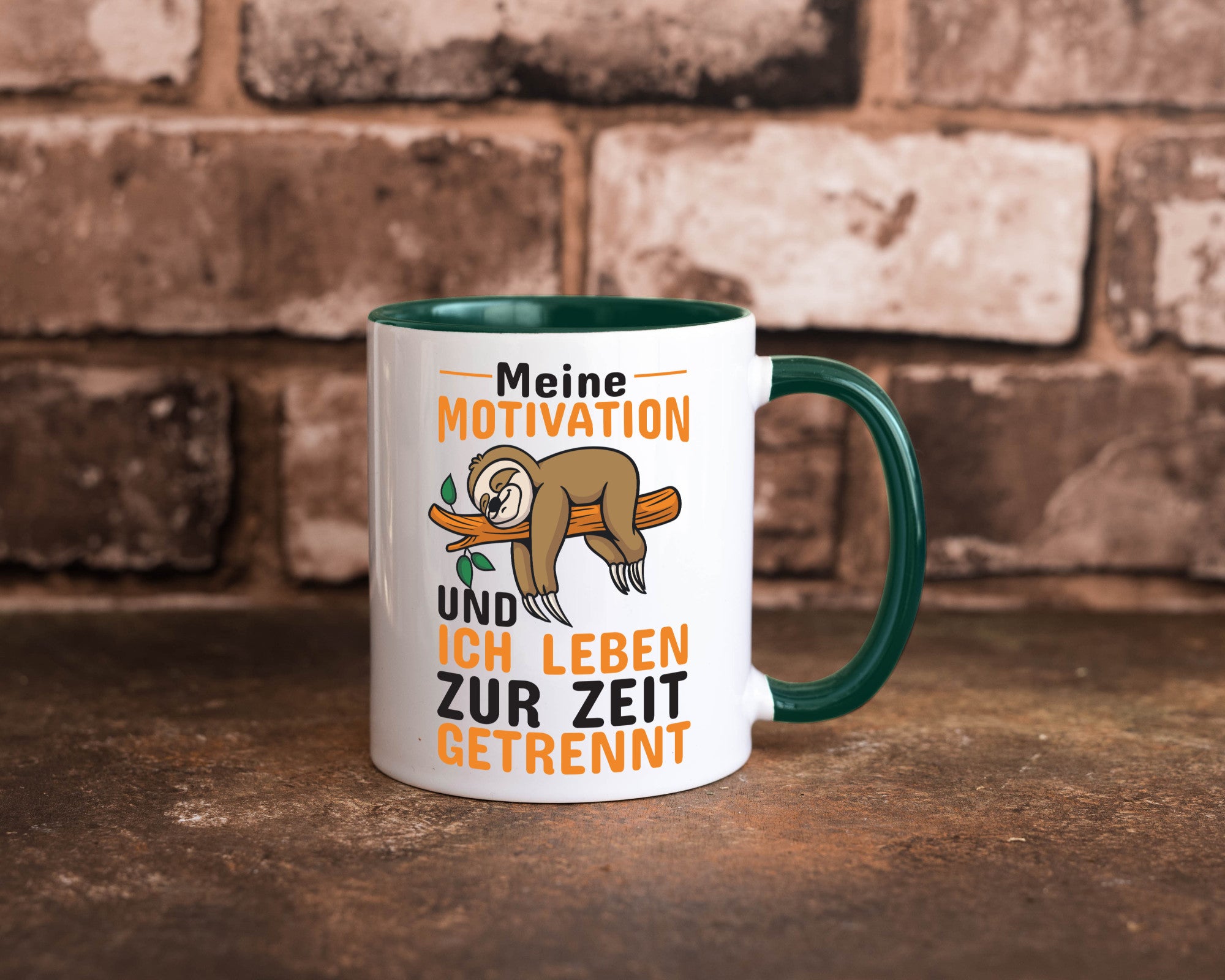 Keine Motivation | Faultier Tasse Büro Humor faul Geschenk Arbeit Kollegen