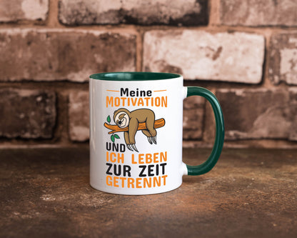 Keine Motivation | Faultier Tasse Büro Humor faul Geschenk Arbeit Kollegen