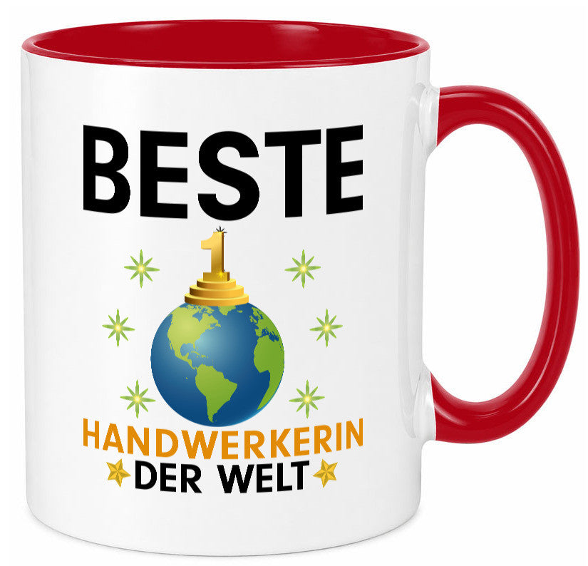 Welt Beste Handwerkerin | Handwerkerinnen lustiger Spruch Geschenk Humor Tasse