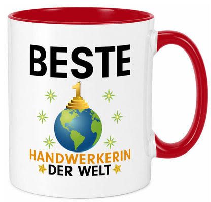 Welt Beste Handwerkerin | Handwerkerinnen lustiger Spruch Geschenk Humor Tasse