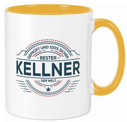 Geprüft und sicher: Kellner | kellnern Bedienung Geschenk Humor Geschenkidee Tasse