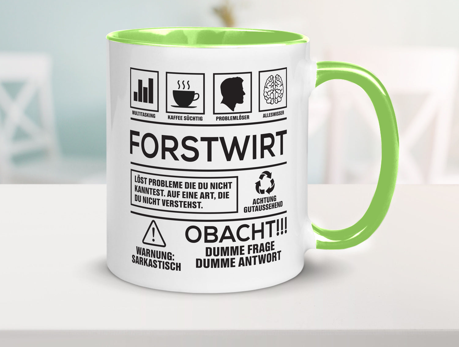 Achtung Probleme Forstwirt | Waldarbeiter lustig Arbeit Kollegen Büro Geschenk