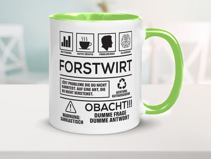 Achtung Probleme Forstwirt | Waldarbeiter lustig Arbeit Kollegen Büro Geschenk