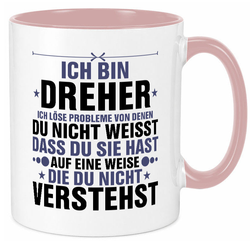 Löse Probleme: Dreher | Fräser lustiger Spruch Geschenk Humor Geschenkidee Tasse