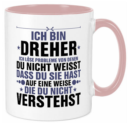 Löse Probleme: Dreher | Fräser lustiger Spruch Geschenk Humor Geschenkidee Tasse