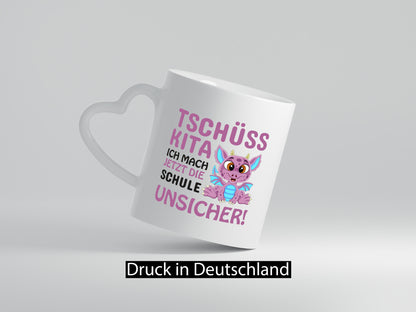 Tschüss Kita | Einschulung süßer Drachen Schulstart lustiger Spruch Geschenk