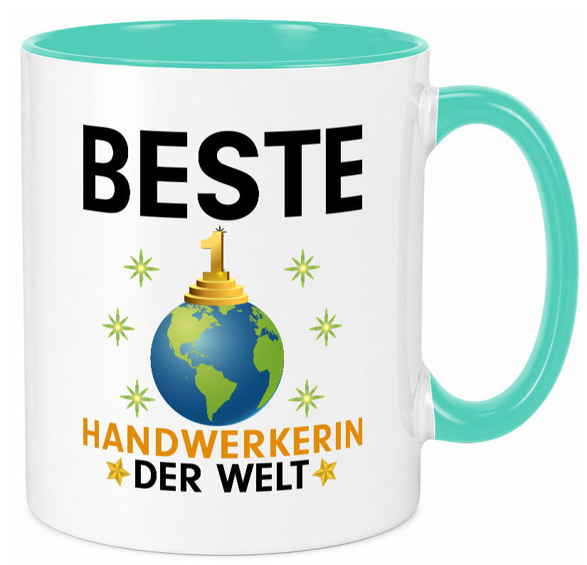 Welt Beste Handwerkerin | Handwerkerinnen lustiger Spruch Geschenk Humor Tasse