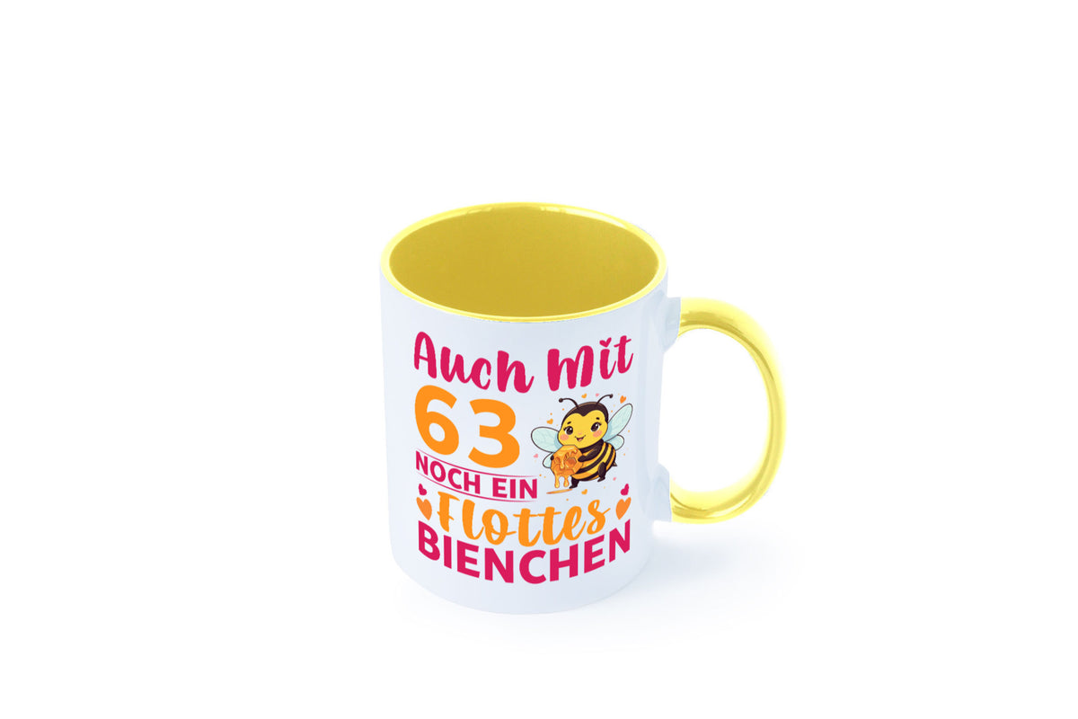 63. Geburtstag | Flottes Bienchen 63 Jahre lustiger Spruch Geschenk Tasse