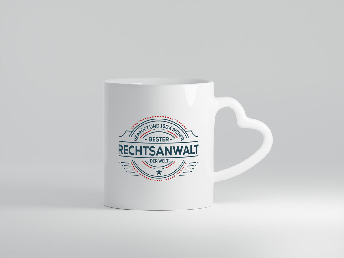 Geprüft und sicher: Rechtsanwalt | Anwalt Jurist lustig Humor Geschenkidee Tasse