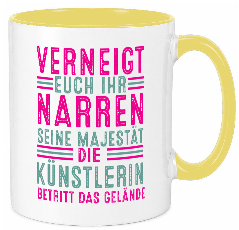 Verneigt euch: Künstlerin| Kunst lustiger Spruch Geschenk Humor Geschenkidee