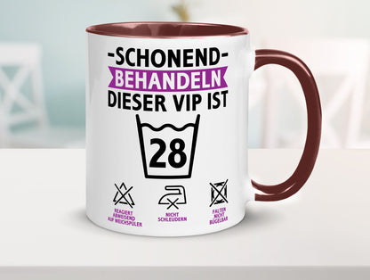 28 Geburtstag | schonend behandeln Jahre Humor Geschenkidee Tasse
