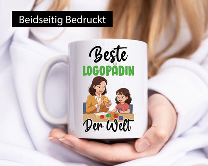 Beste Logopädin | Sprachtherapie v2 Humor Geschenkidee Tasse