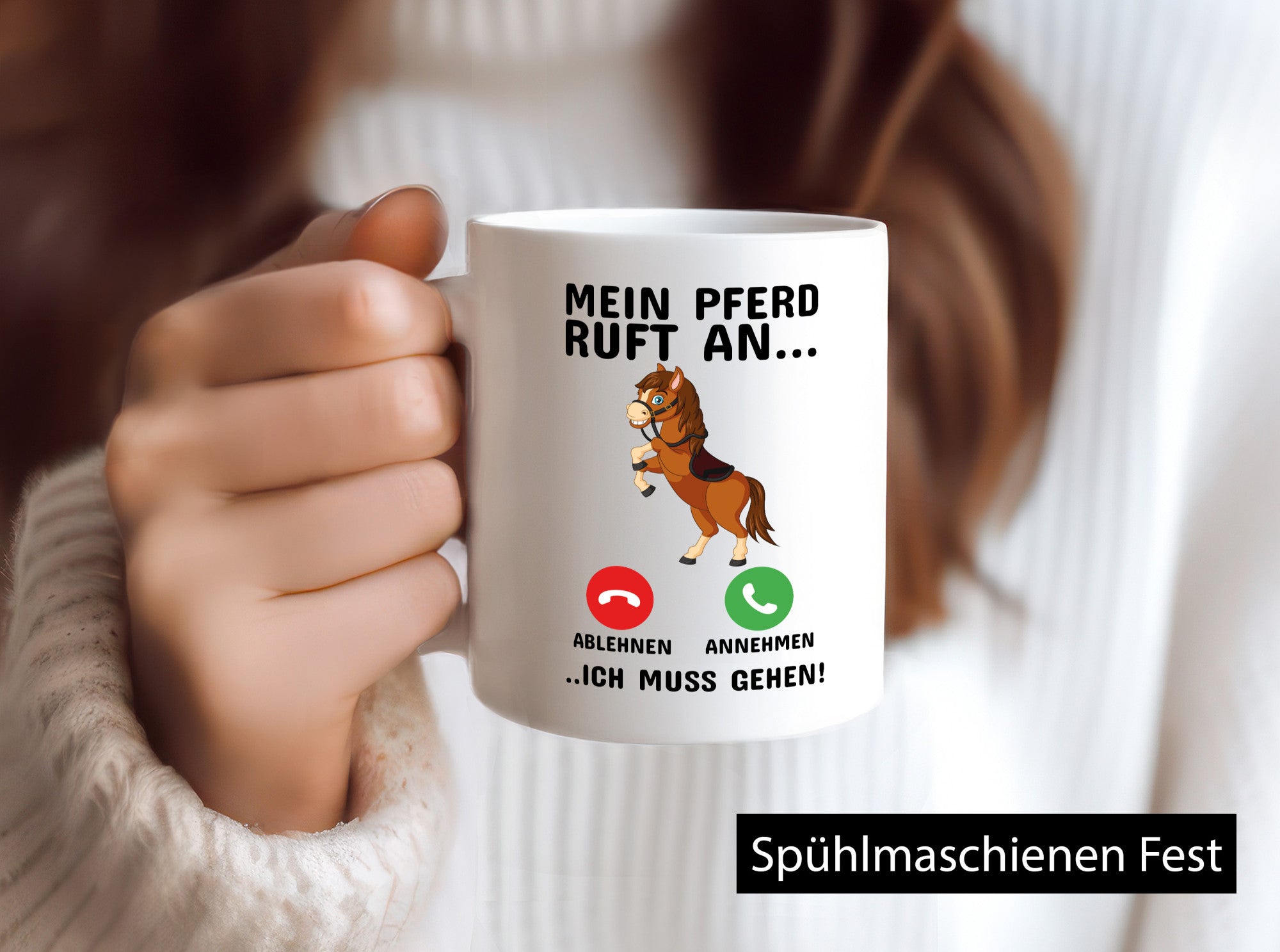 Mein Pferd ruft an Humor Geschenkidee Tasse