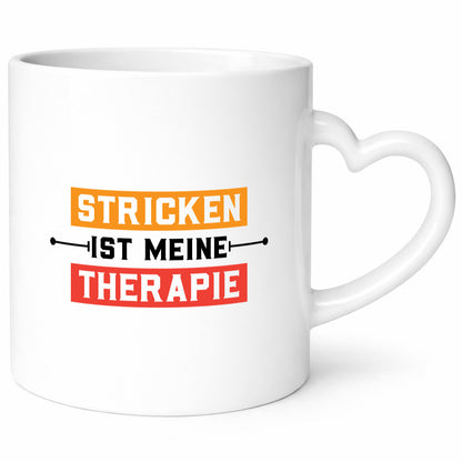 Stricken ist meine Therapie | Stricknadel Humor Geschenkidee Tasse
