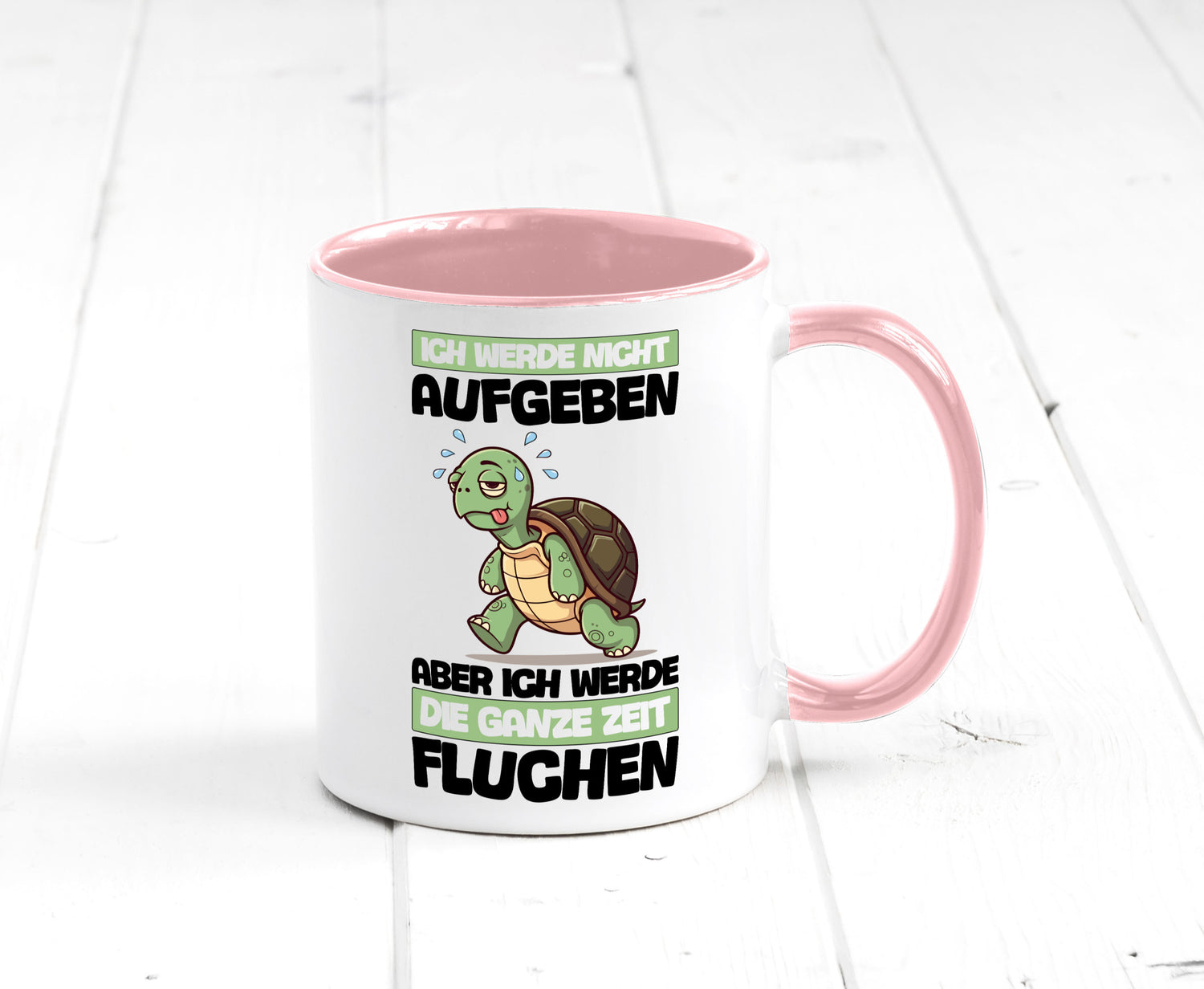 Ich geb nicht auf werde aber fluchen | Schildkröte Joggen v2 Humor Geschenkidee